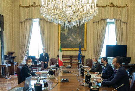 Consultazioni: delegazione Lega incontra Draghi © ANSA
