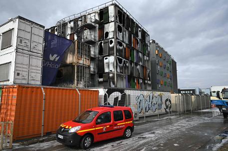 L'edificio della società Ovh distrutto dall'incendio © AFP