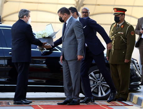 Il premier Draghi in Libia © EPA