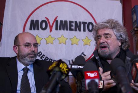 Beppe Grillo (D) e Vito Crimi, archivio © ANSA