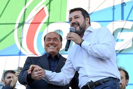 Silvio Berlusconi e Matteo  Salvini © ANSA