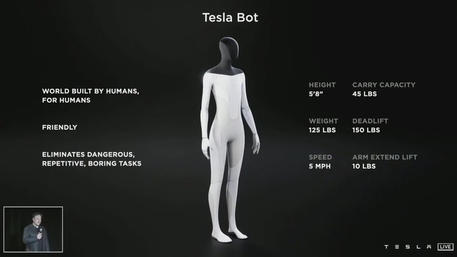Tesla: Elon Musk annuncia l'arrivo del robot umanoide © ANSA
