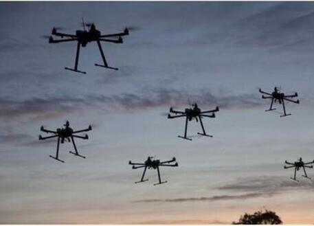 Immagini di droni militari in volo (Archivio) © Ansa