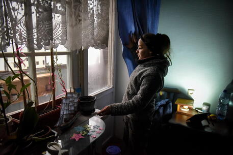 Un appartamento danneggiato a Horenka, vicino Kiev © EPA