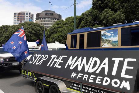 Covid: proteste in Nuova Zelanda,camion circondano Congresso © AFP