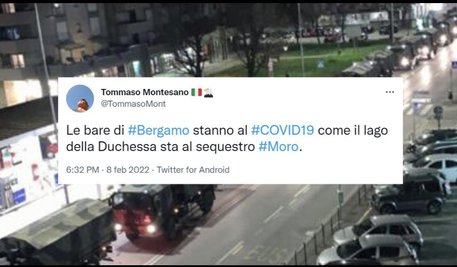 Il tweet di Tommaso Montesano, poi cancellato © Ansa