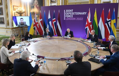 Zelensky e il discorso alla Joint Expeditionary Force di Londra © EPA