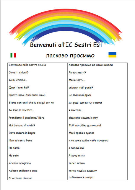 Glossario per 'Abbraccio' a bimbi ucraini a scuola © ANSA