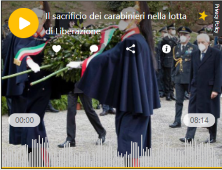 Il sacrificio dei carabinieri nella lotta di Liberazione - Il podcast © Ansa