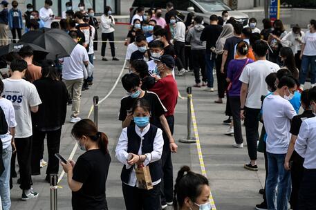 Covid:Pechino, lunghe code a supermercati e per test massa © AFP
