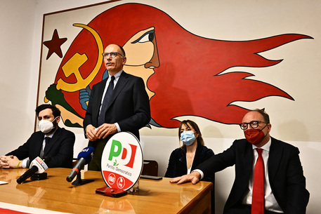 Elezioni Amministrative 2022, Enrico Letta a Genova © ANSA