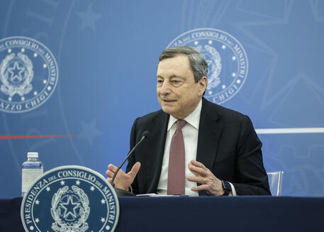 La conferenza stampa di Draghi © ANSA