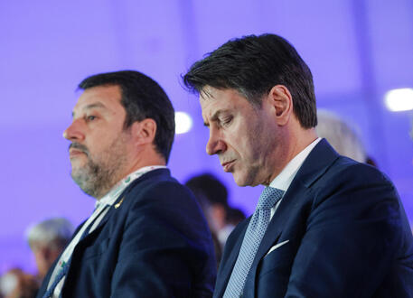 Matteo Salvini e Giuseppe Conte in una foto d'archivio © ANSA