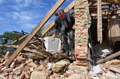 Una casa distrutta a Vilkhivka © AFP