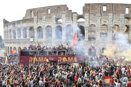 La Roma in festa © ANSA