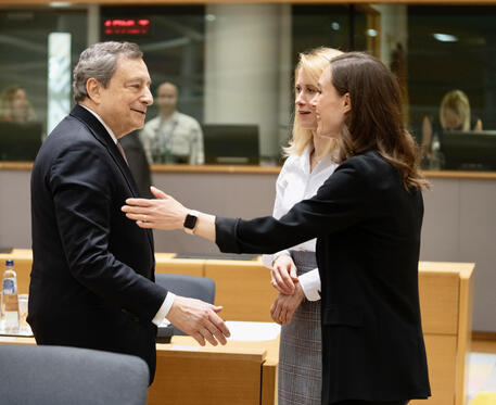 Mario Draghi a Bruxelles © ANSA