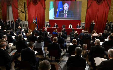 Il governatore della Banca d'Italia, Ignazio Visco, durante la presentazione della Relazione annuale della Banca d'Italia © ANSA