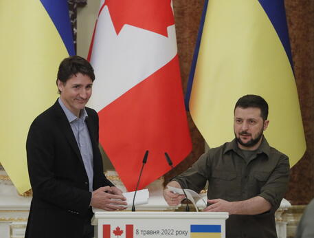 Justin Trudeau e Volodymyr Zelensky © EPA
