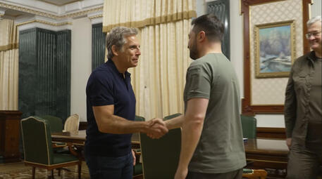 Ucraina: Zelensky incontra l'attore Ben Stiller © ANSA