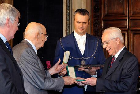 Aldo Balocco con il Presidente emerito Giorgio Napolitano © ANSA