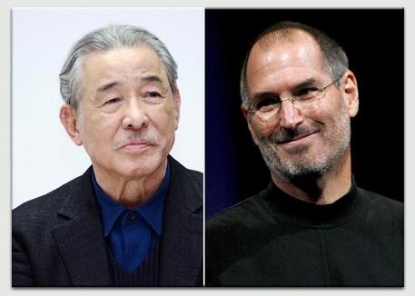 Issey Miyake e Steve Jobs © ANSA