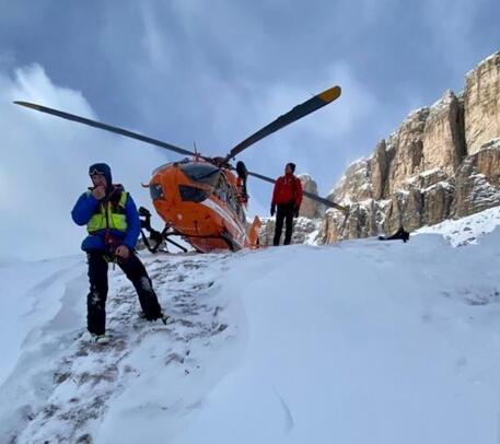 Valanga Val Gardena, soccorso alpino © ANSA