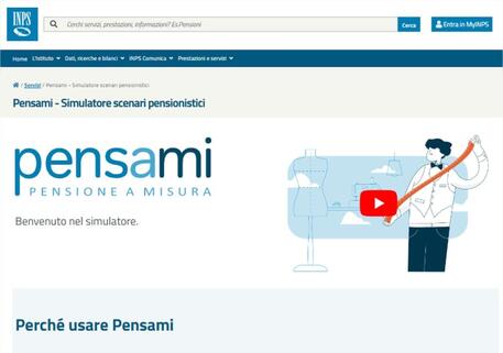 Inps: nuova versione del simulatore pensione Pensami © ANSA