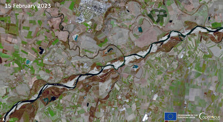 La sete del fiume Po visibile dallo spazio © ANSA
