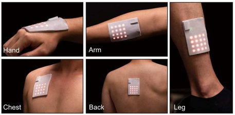 La nuova pelle elettronica è come un cerotto e può essere applicata su varie parti del corpo (fonte: © Li, D. et al.) © Ansa