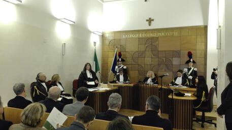 La Procuratrice della Corte dei Conti Fvg Tiziana Spedicato durante la lettura del suo intervento all'inaugurazione dell'anno giudiziario © ANSA