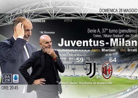 Serie A, Juventus-Milan (elaborazione) © ANSA