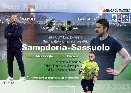Serie A, Sampdoria-Sassuolo (elaborazione) © ANSA