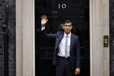New British Prime Minister Rishi Sunak arrives in Downing Street