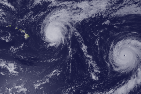 Cicloni nell'oceano Pacifico al passaggio di El Niño nel 2015 (fonte: NOAA)
