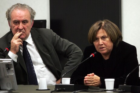 Michele Santoro e Lucia Annunziata, foto d'archivio