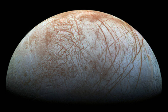 Europa, una delle lune di Giove (fonte: NASA/JPL-Caltech/SETI Institute)