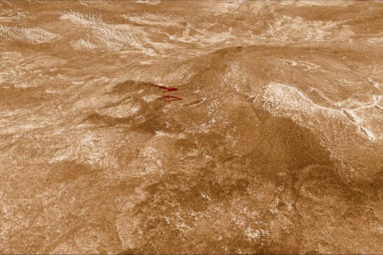 Le colate di lava identificate sulla superficie di Venere (fonte: IRSPS - Università d'Annunzio – Sulcanase)