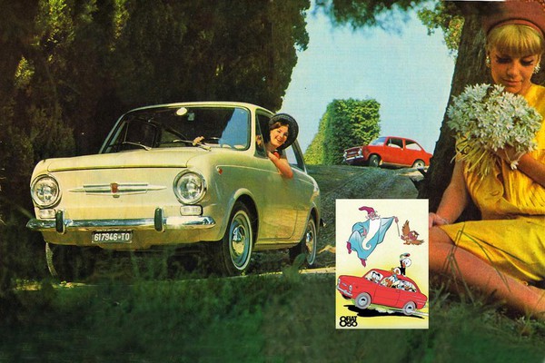 Fiat 850, al lancio nel 1964 diventa un fumetto di Topolino