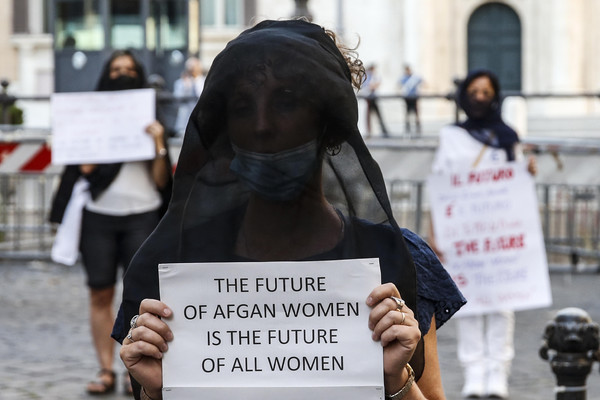 Demonstration in support of Afghan women