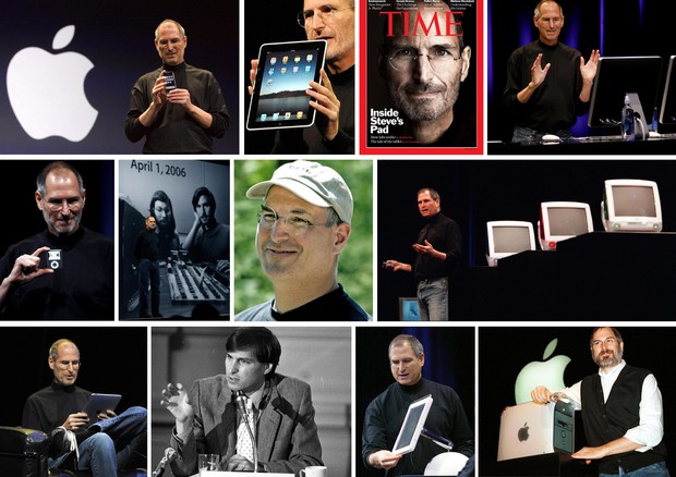 Una serie di immagini di Steve Jobs © ANSA