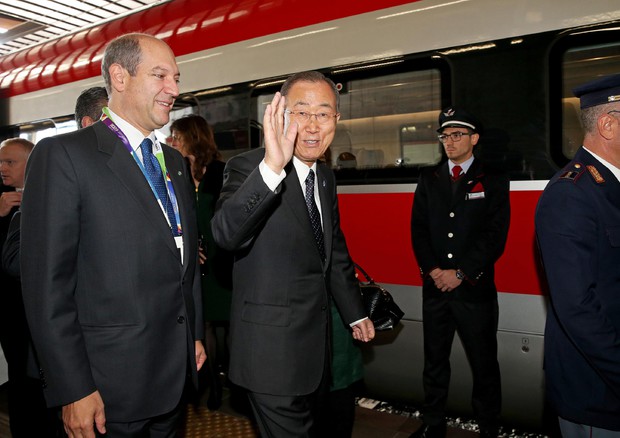 UN Secretary General Ban Ki-Moon in Milan © ANSA