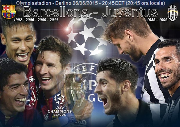 Champions League 2015, la finale e' Barcellona-Juventus © ANSA