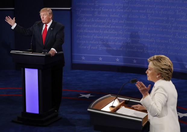 L'ultimo dibattito Clinton-Trump (foto: AP)