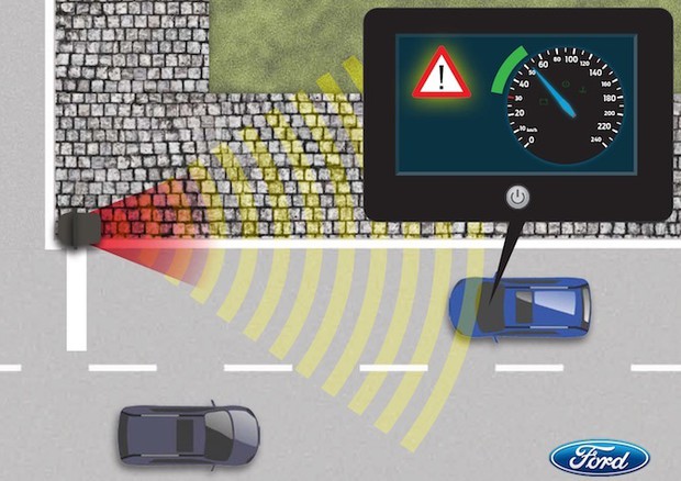 Il Green Light Optimal Speed Advisory avverte il guidatore della velocità da mantenere per prendere il verde ai semafori © Ford