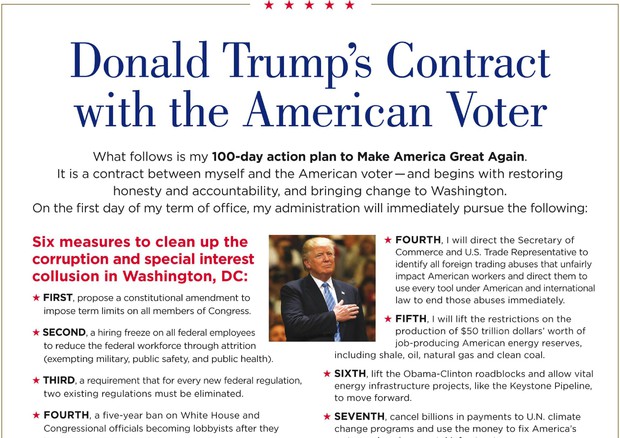 contratto di Trump (foto: ANSA)