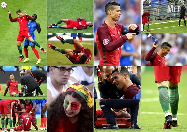 L'infortunio di Ronaldo (foto: ANSA)