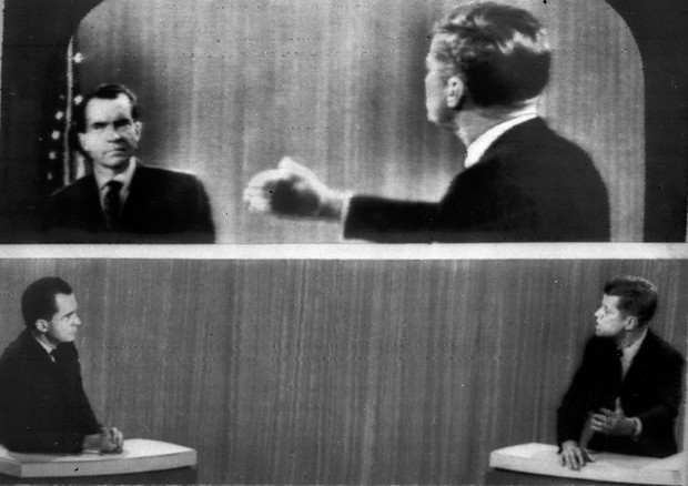 Dibattito televisivo fra Richard Nixon e John F. Kennedy, candidati alla presidenza degli Stati  Uniti, 1960 (foto: ANSA)