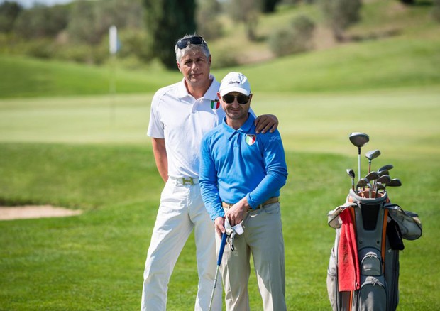 Il golfista non vedente Stefano Palmieri (foto: ANSA)