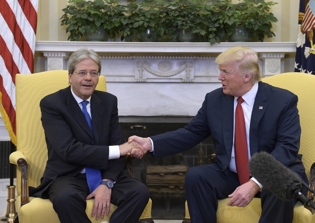 Gentiloni incontra Trump alla Casa Bianca (foto: AP)