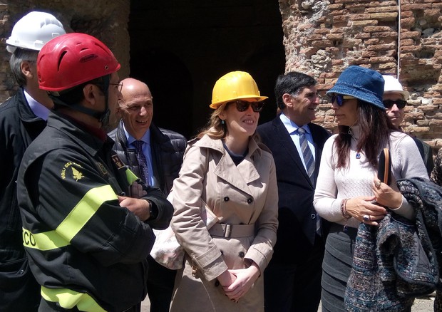 G7: sopralluogo Boschi a Taormina, lavori procedono bene (foto: ANSA)
